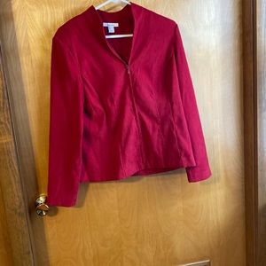 Beautiful Red Jacket From Dressbarn Size Medium. Has the look/feel of suede